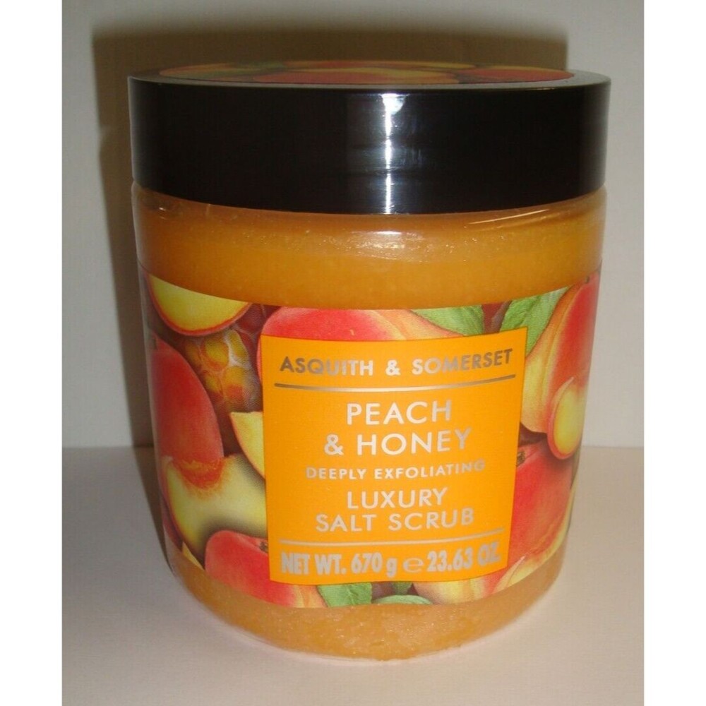 New Asquith & Somerset Body Salt Scrub 23.63 oz Jar  - Peach